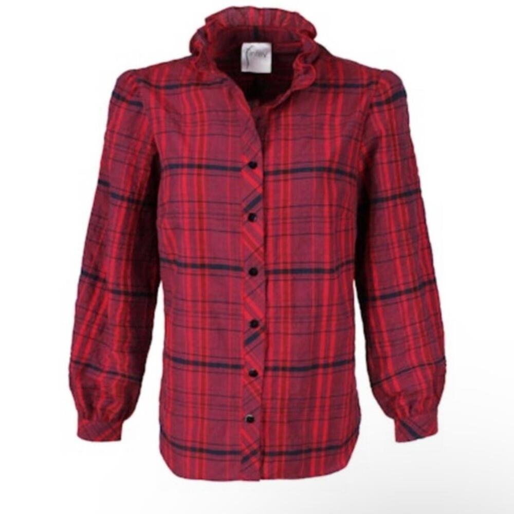 FINLEY misty shirt in cranberry plaid‎